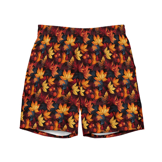 Swim Trunks Fall Fashion Autumn Leaves Scatter