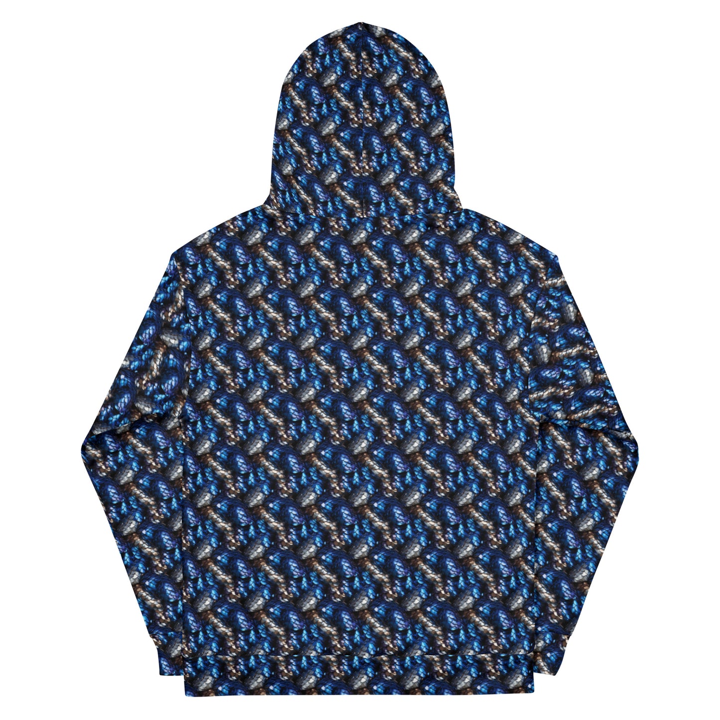 Hoodie Snake Scale #8 Sapphire Blue Silver