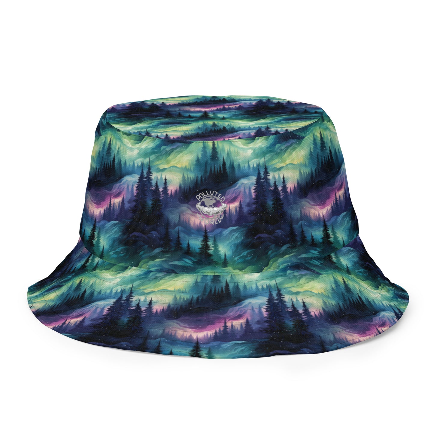 Reversible Bucket Hat Winter Fashion Northern Lights