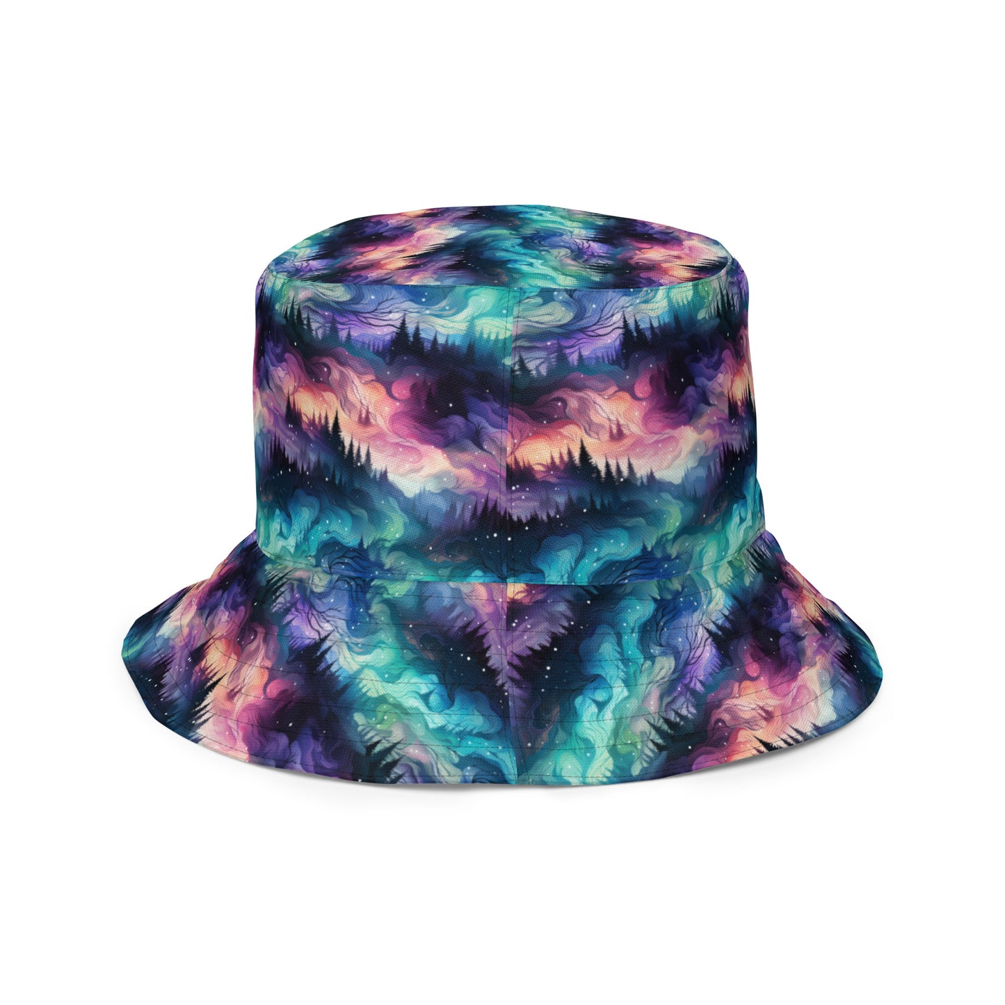 Reversible Bucket Hat Winter Fashion Northern Lights