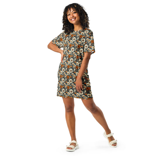 T-shirt Dress Floral Bee #23