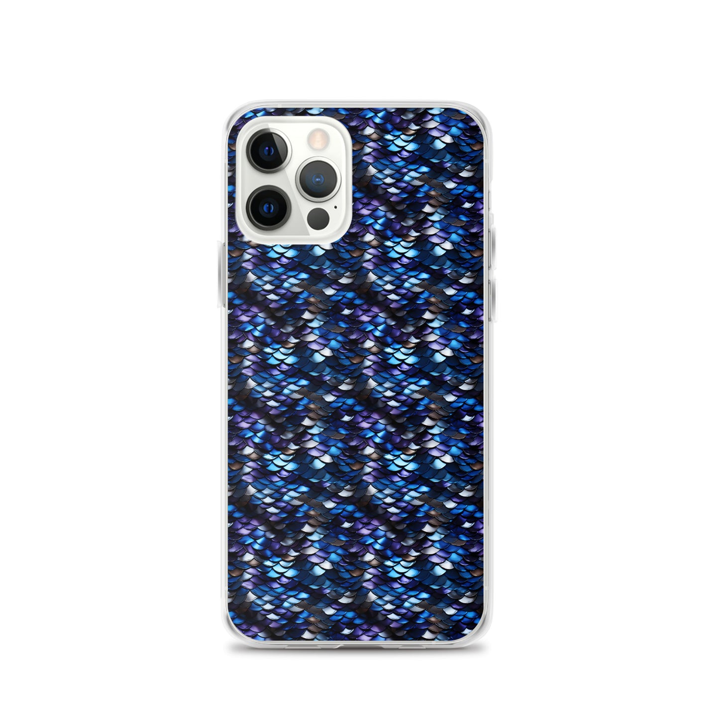 Clear Case for iPhone® Dragon Scale Blue