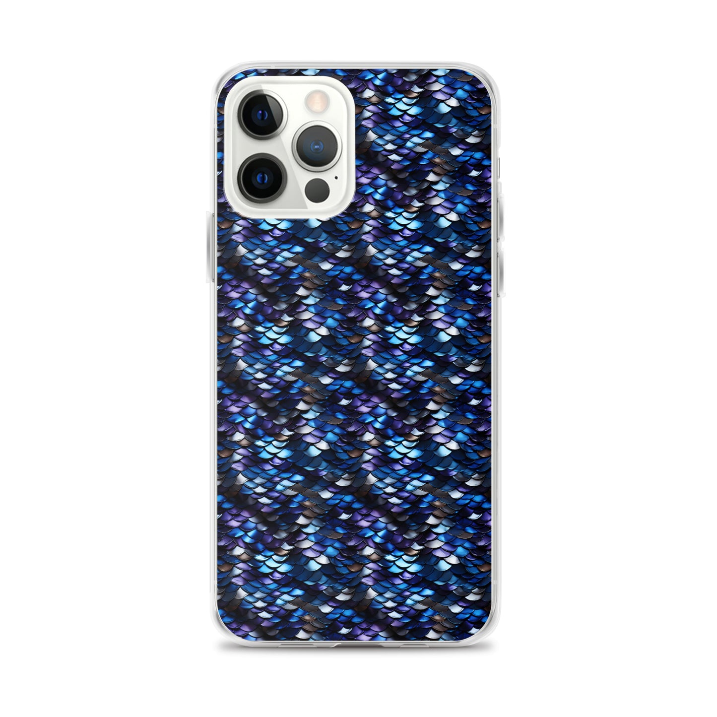 Clear Case for iPhone® Dragon Scale Blue