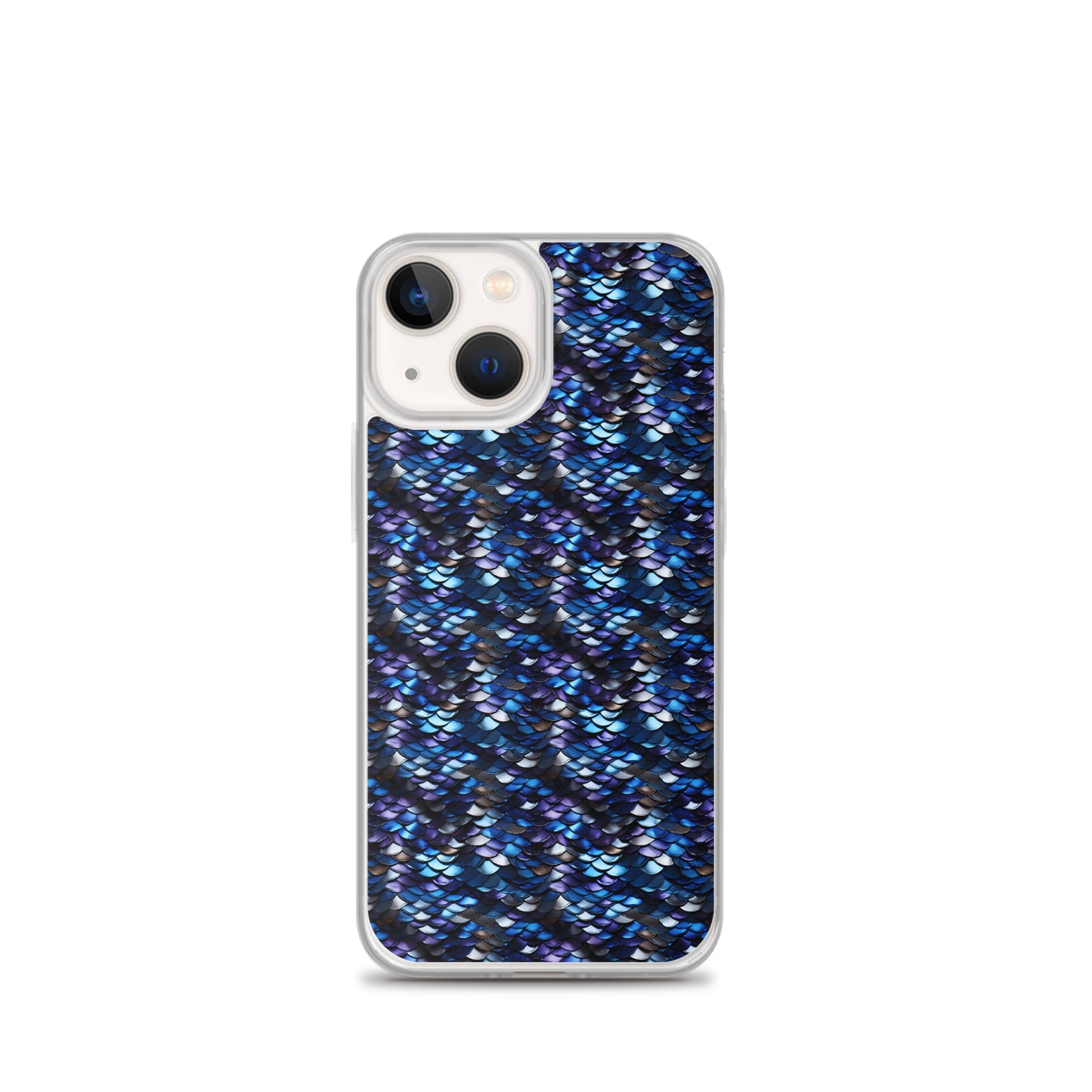 Clear Case for iPhone® Dragon Scale Blue